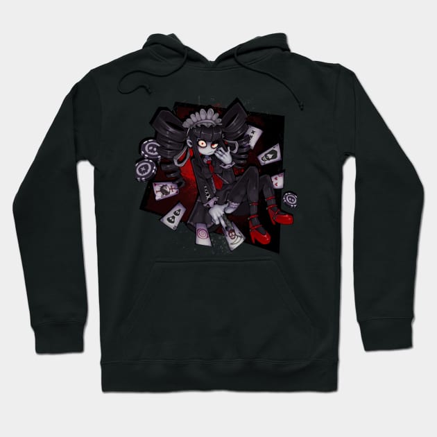 Celestia Ludenberg mistress of deceit with background Hoodie by AroMac